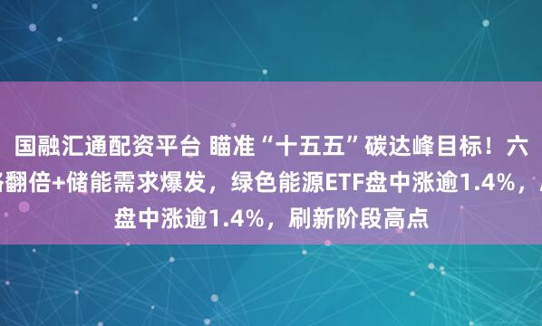 国融汇通配资平台 瞄准“十五五”碳达峰目标！六氟磷酸锂价格翻倍+储能需求爆发，绿色能源ETF盘中涨逾1.4%，刷新阶段高点