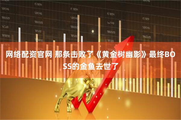 网络配资官网 那条击败了《黄金树幽影》最终BOSS的金鱼去世了